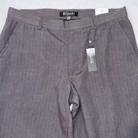 Bogari Dress Pants Mens Size 34 x 32 NWT Brown  Trousers Flat Front Career - Picture 2 of 9